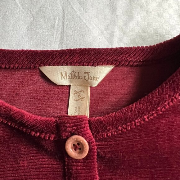 Matilda Jane Clothing Girls Size 8 EUC Bronwyn Velour Top - Picture 2 of 3